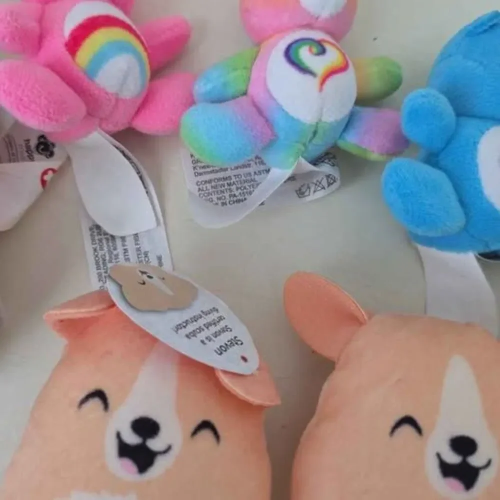 Assorted Mini Plush Lot - Care Bears, Squishmallows, and More